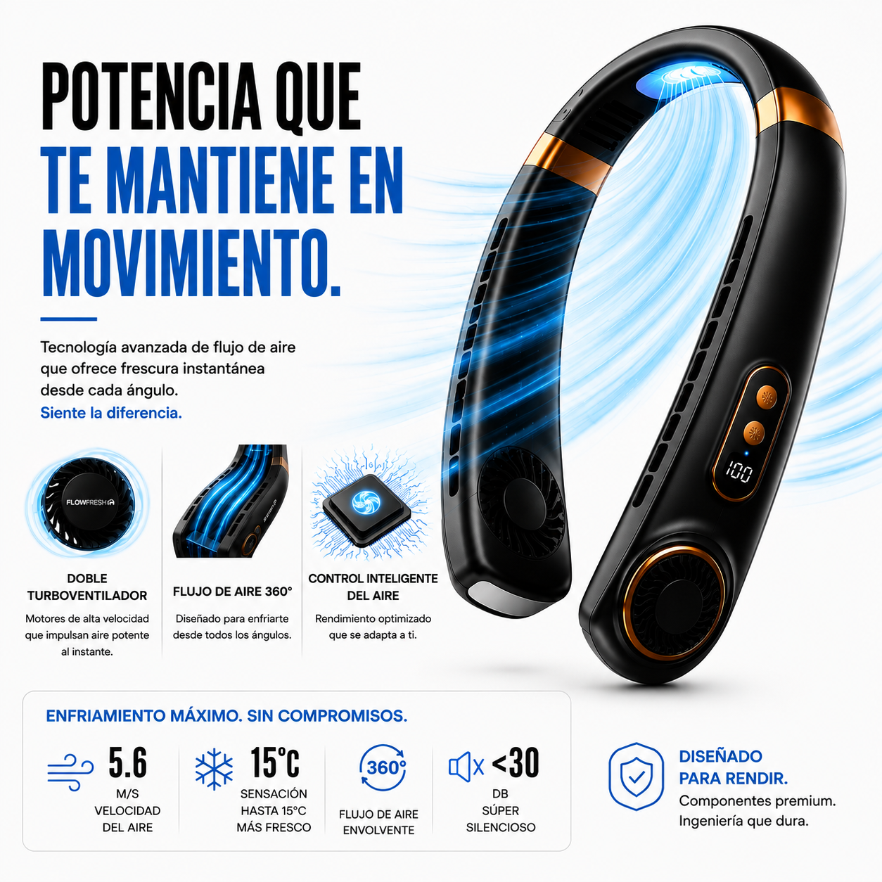 Ventilador de Cuello Portátil
