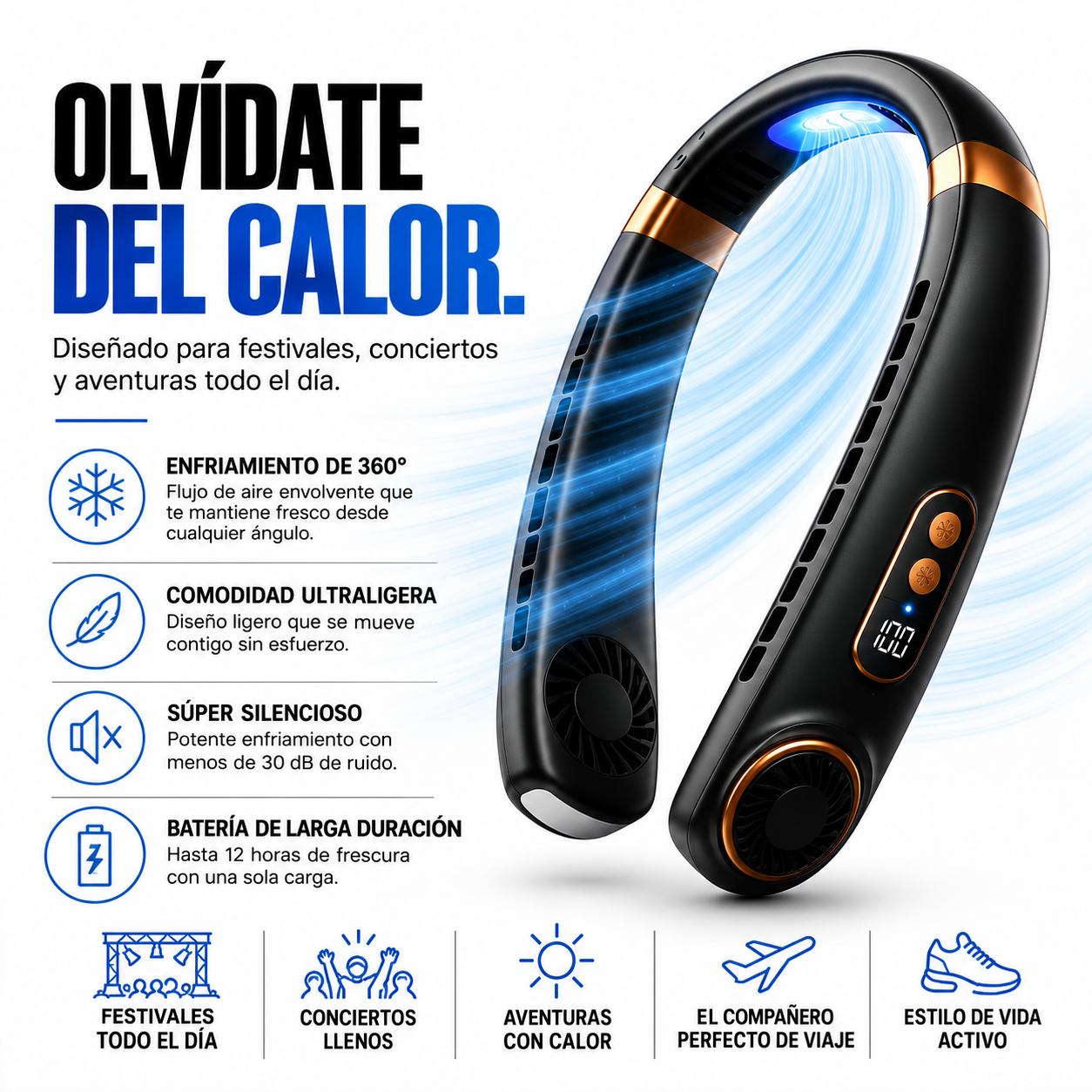 Ventilador de Cuello Portátil