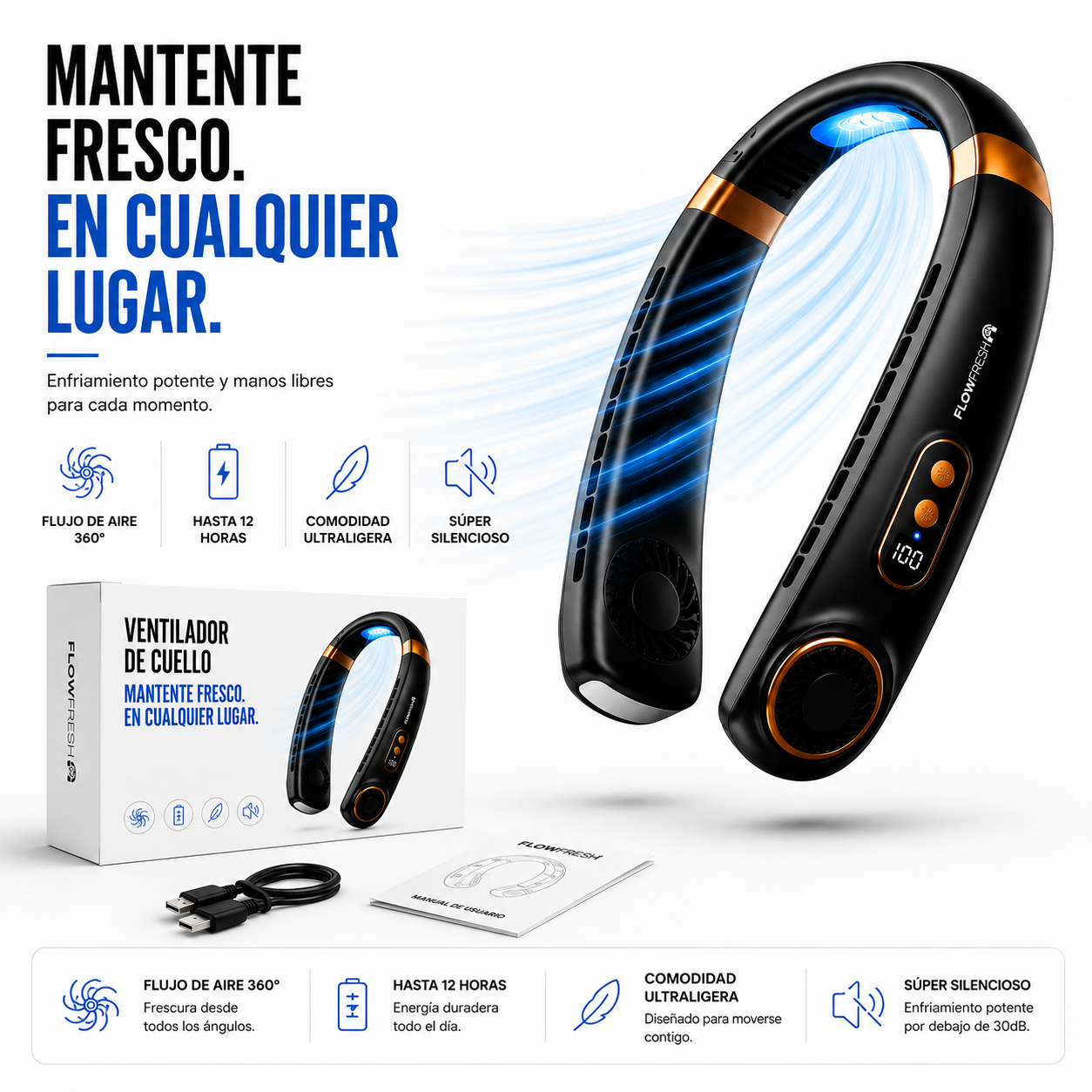 Ventilador de Cuello Portátil